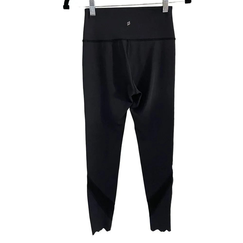 Peloton Move Scalloped Hem High Rise Leggings Black-sz Small - Picture 5 of 12